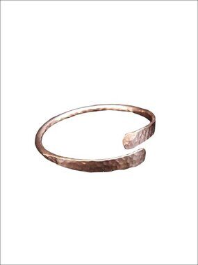 Handmade Hammered Pure Copper Cuff Bracelet Vintage Style Unisex Adult
